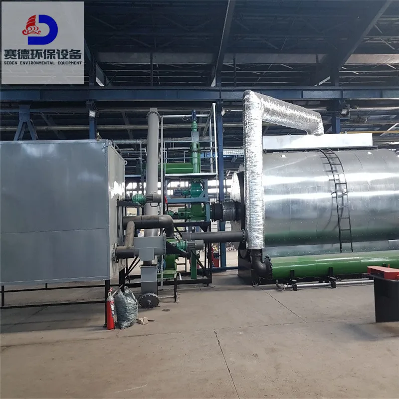 2022 newest design full continuous PLC used tyre recycling plant to fuel oil plastic refining pyrolysis furnace