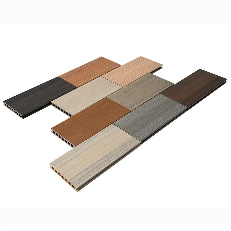 New Design garden park terrace co-extrusion synthetic hollow WPC decking floor