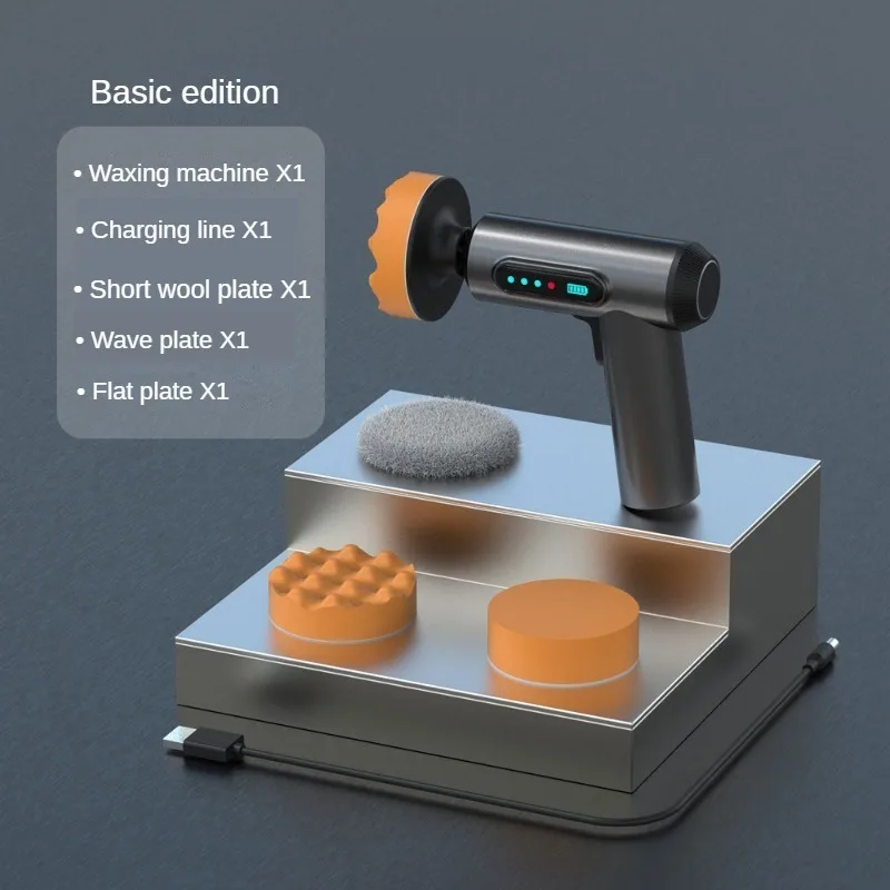 Rotary Cordless Batteries Car Care Rechargeable Wireless Mini Electric Car Polishing Machine With Polishing Sponge Pads
