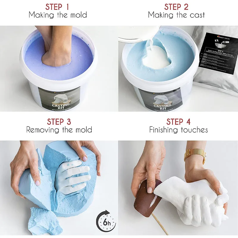 Hand Casting Kit Couples - Hand Mold Kit for Women, Plaster Hand Mold Casting Kit as Birthday Gifts, Wedding Gifts for Him & Her