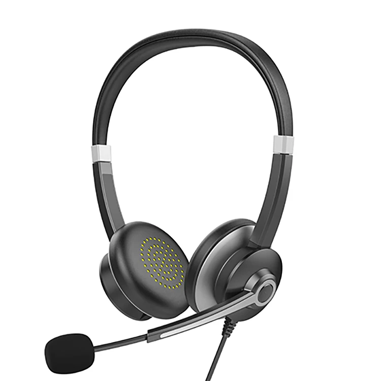 Wired Earbuds Earphones Office Gaming Headset With Microphone And Noise Canceling