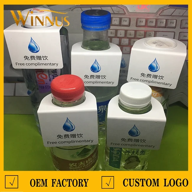 custom logo print waterproof ad hotel water bottle folded paper card wedding party beer bottle hang tag wine bottle neck tag