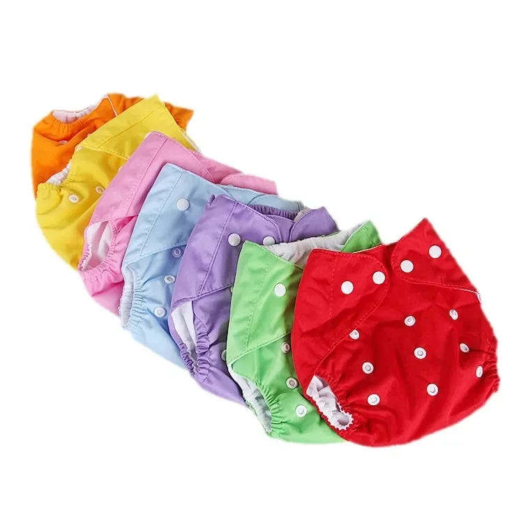 One Size Adjustable Washable Pocket Nappy Covers Reusable Cloth Diapers for Baby