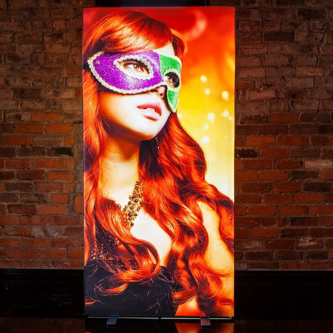 Halloween product portable SEG frame led sign light box with fabric printed