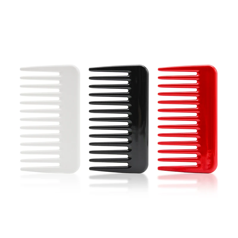 Customized Barber Mini Wide Tooth Comb Pocket Scalp Massage Hair Detangle Styling Wide Teeth Comb For Women Men