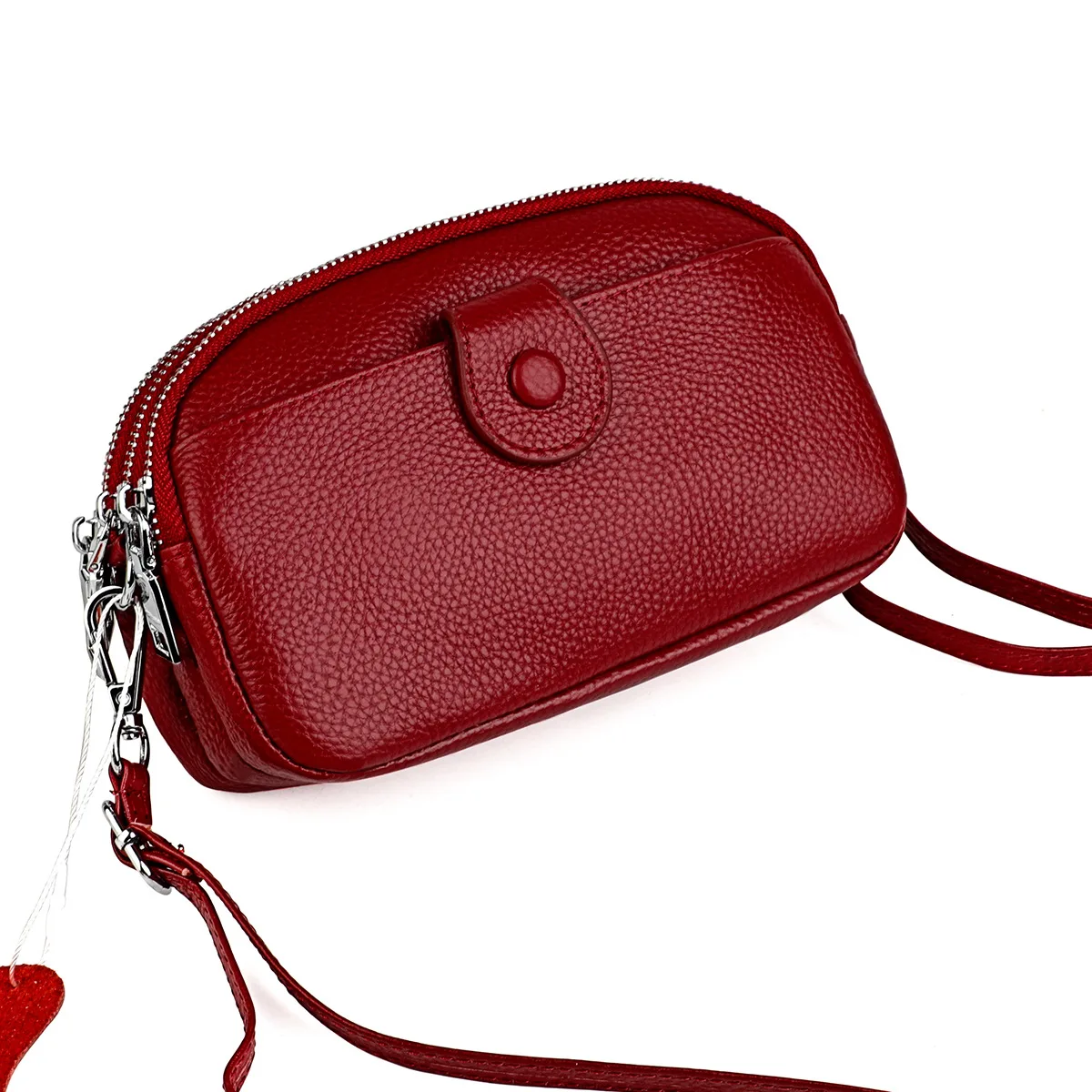 High Quality Luxury Fashion Messenger Bag a Layer of Leather Wallet Women Purses and Handbags