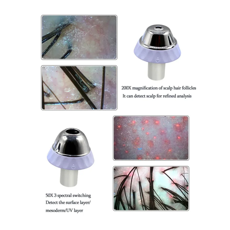 2024z 11 Inch LCD Screen Skin Diagnosis Hair Detector Scalp Hair Follicle Skin Pores Magnifying Analyzer Skin Pigment Tester