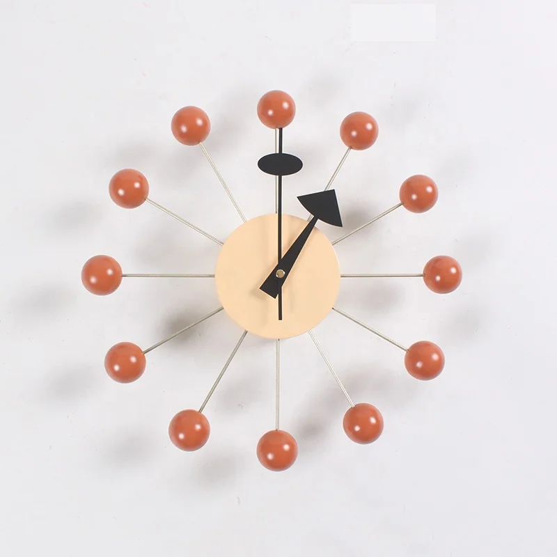NASIDA 2020 beautiful modern luxury home decorative diy wooden balls wall clocks  candy clock simple clock