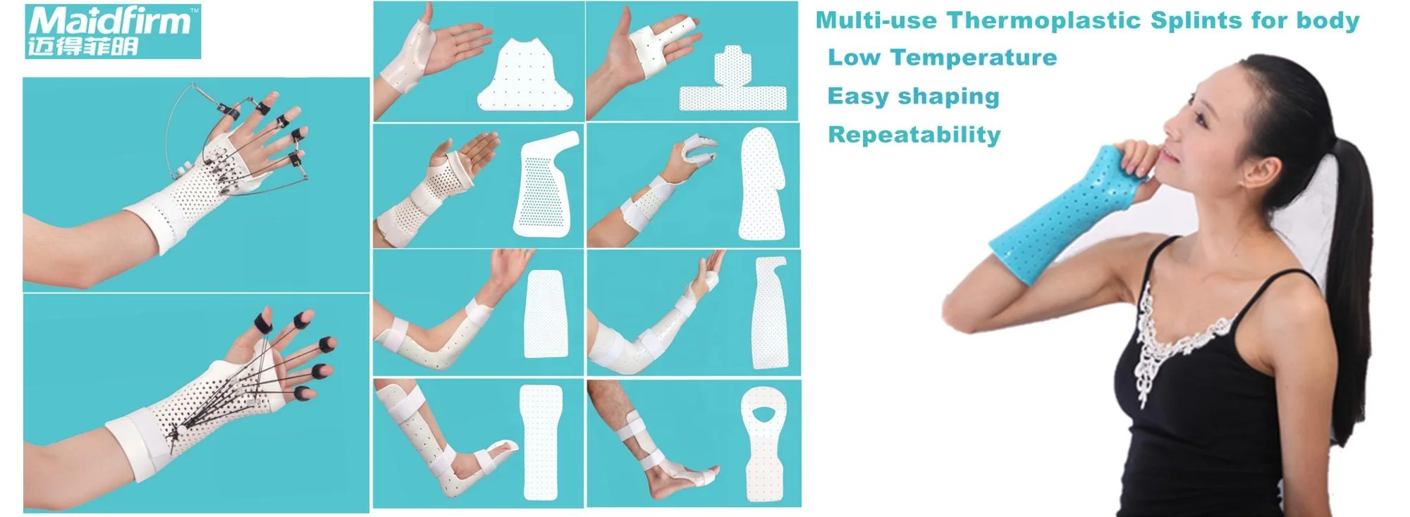 Low Temperature Thermoplastic Splint Resting Pan Mitt for Occupational Therapy
