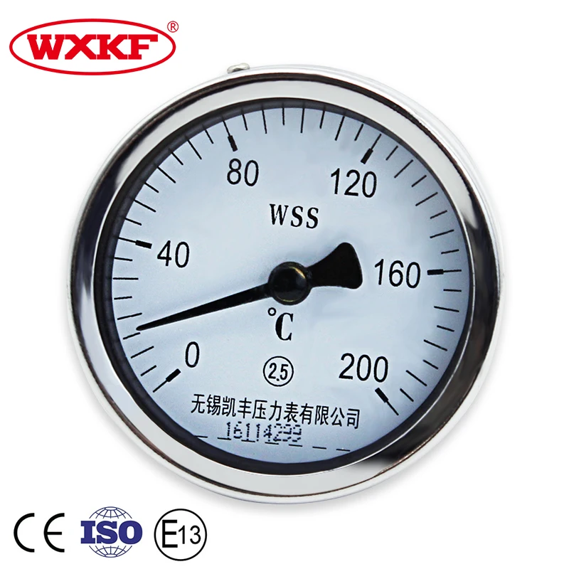 Connection NPT Stainless Steel Ring Gas Filled Capillary Type Thermometer