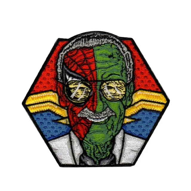 Wholesale Custom embroidered badge type twill fabric iron on embroidery patch Glow in the Dark Patches