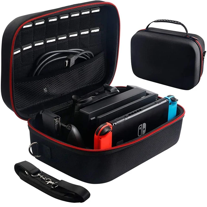 Large Carrying Storage Case for Nintendo Switch Travel Hard Shell Messenger Bag
