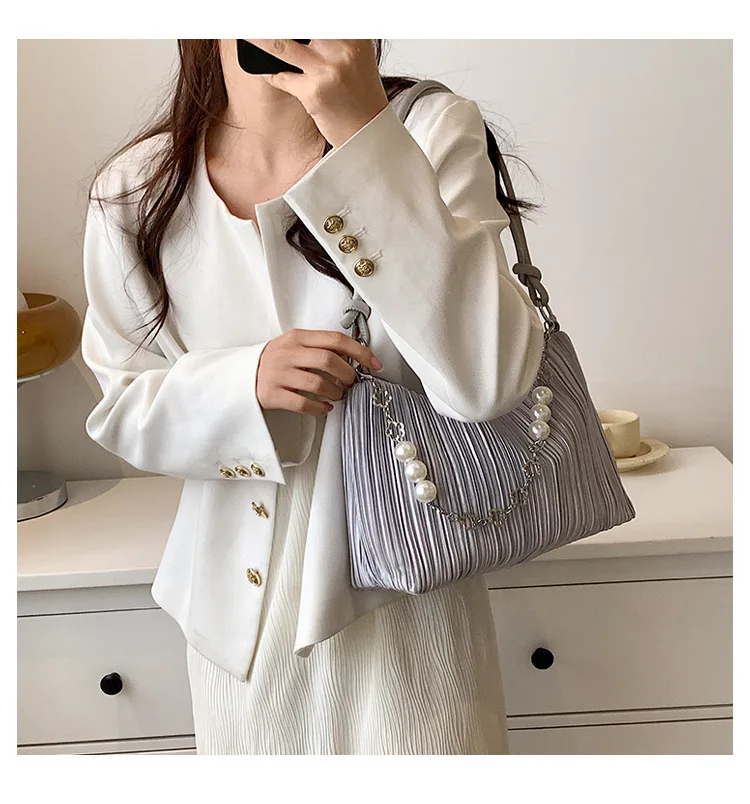 JOWYAR underarm women handbags Korea fashion 2022 luxury designer ladies hand bag plicated shoulder crossbody bag girls