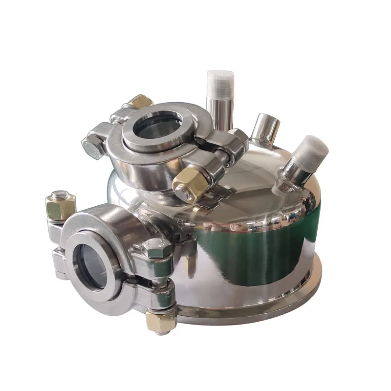 Sss304 полусферическая купольная крышка с резьбовыми концами и зажатым смоточным стеклом