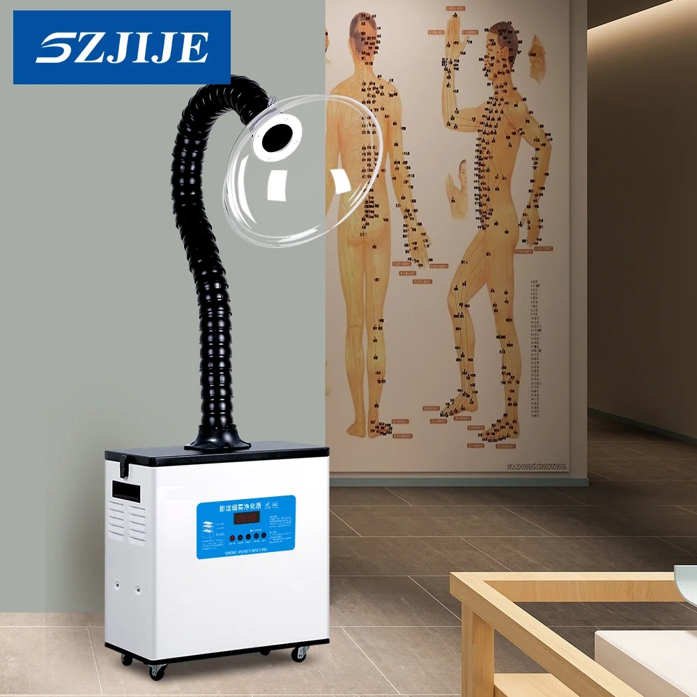 SZJIJE 100W Powerful Moxa Smoke Suction Machine Hair Salon Smoke Extractor Moxibustion Fume Extractor