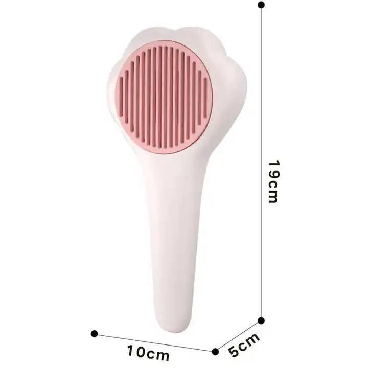 Pet Comb Massage Cute Paw Shape One Touch De-shedding Comb Remove Floating Hairs for Dog Cat Supplies pet accessories