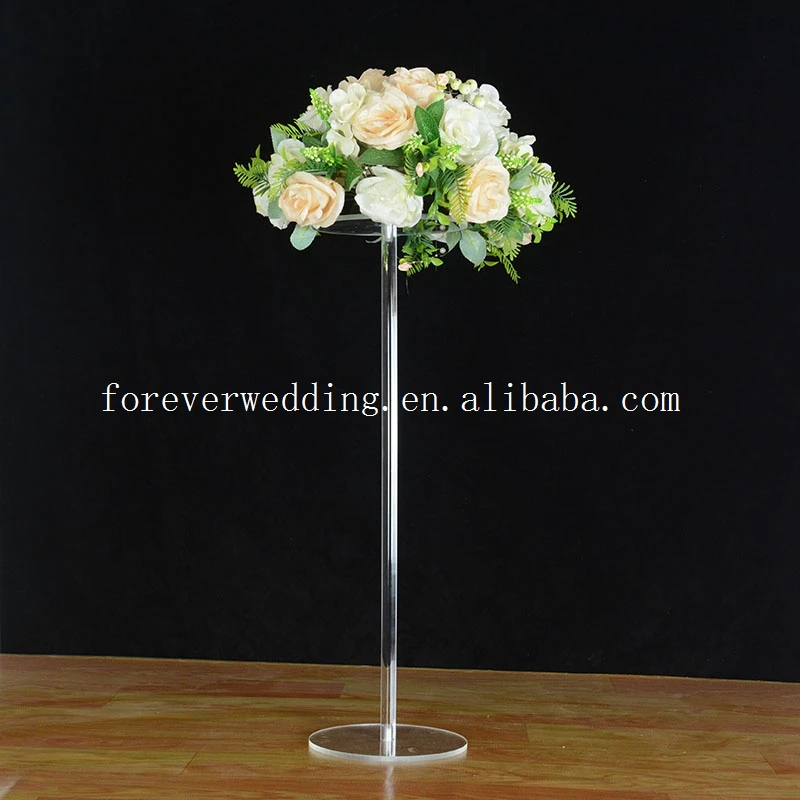 High quality transparent clear acrylic flower stand/vases flower wedding column stand for table centerpiece decoration