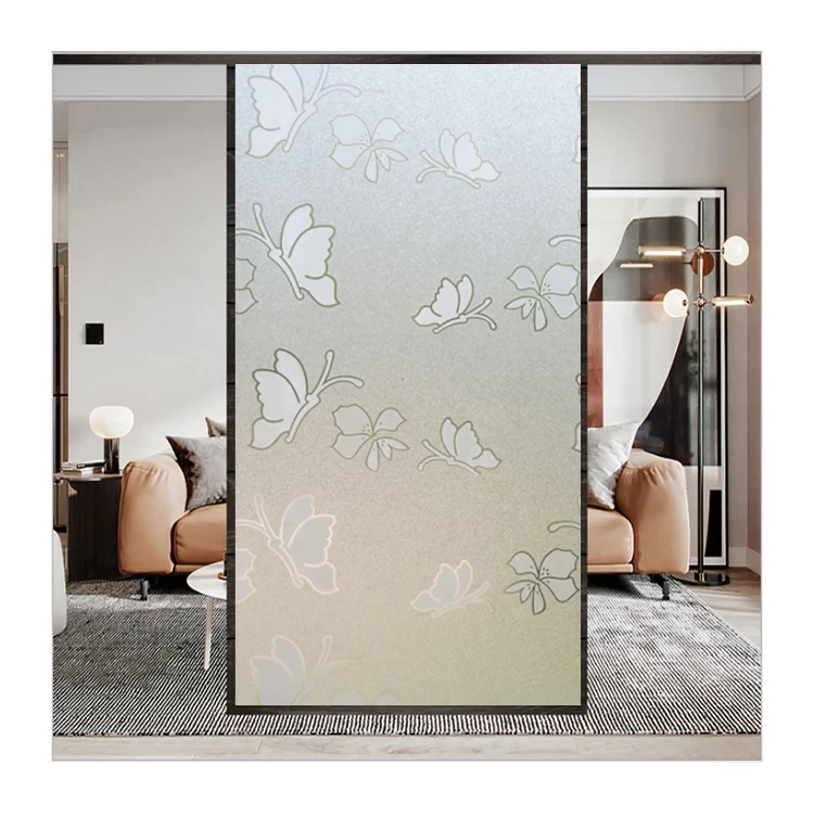 High Quality Privacy Decorative Film Waterproof Self Adhesive Frosted Glass Film Static Window Film