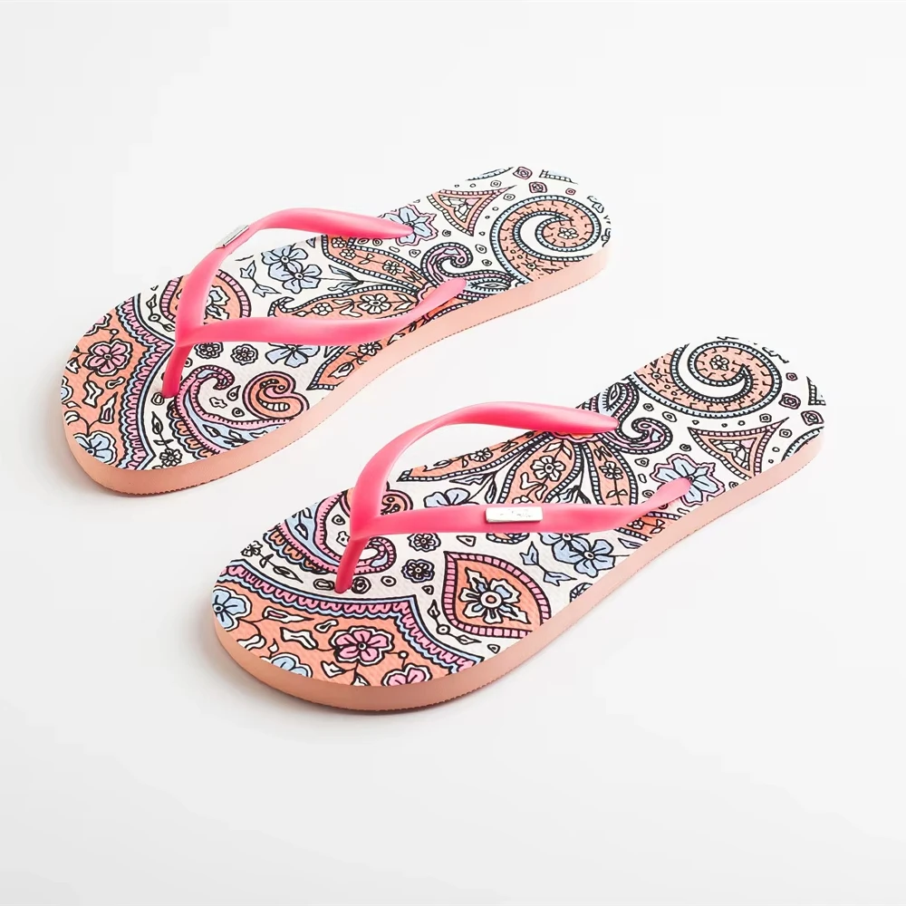 Custom Printed Logo Summer Ladies Rubber Beach Bathroom Shower Slippers Flip Flops Wedding Cheap Rubber Slides Flip Flops