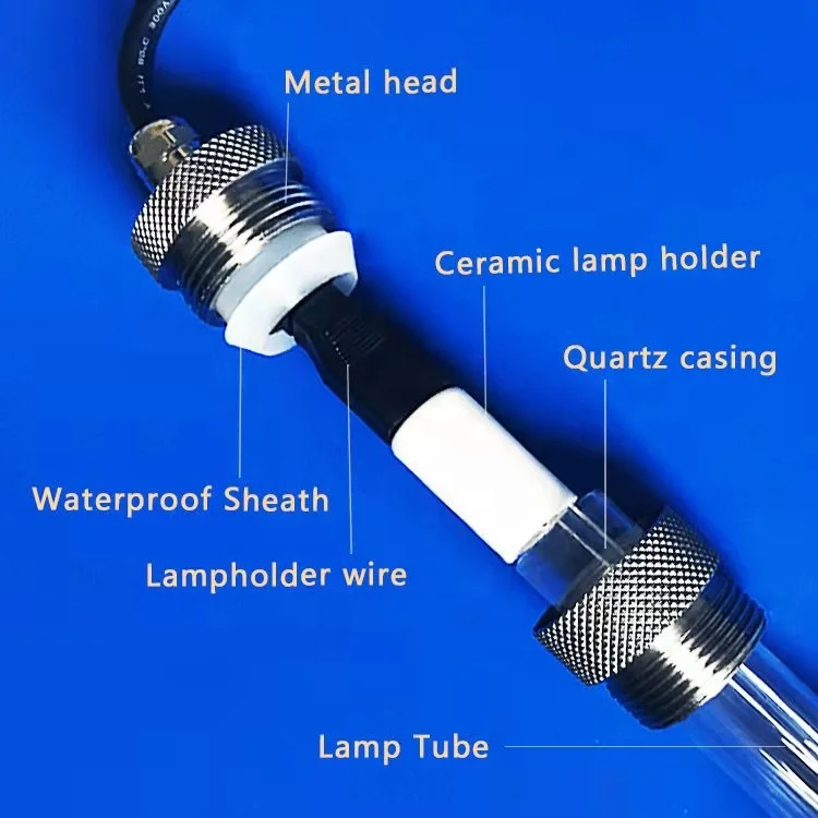 Water Purification Submersible UV Light Bulb 150W Ozone Free Ultraviolet Lamp Fish Tank Disinfection UVC Lamp