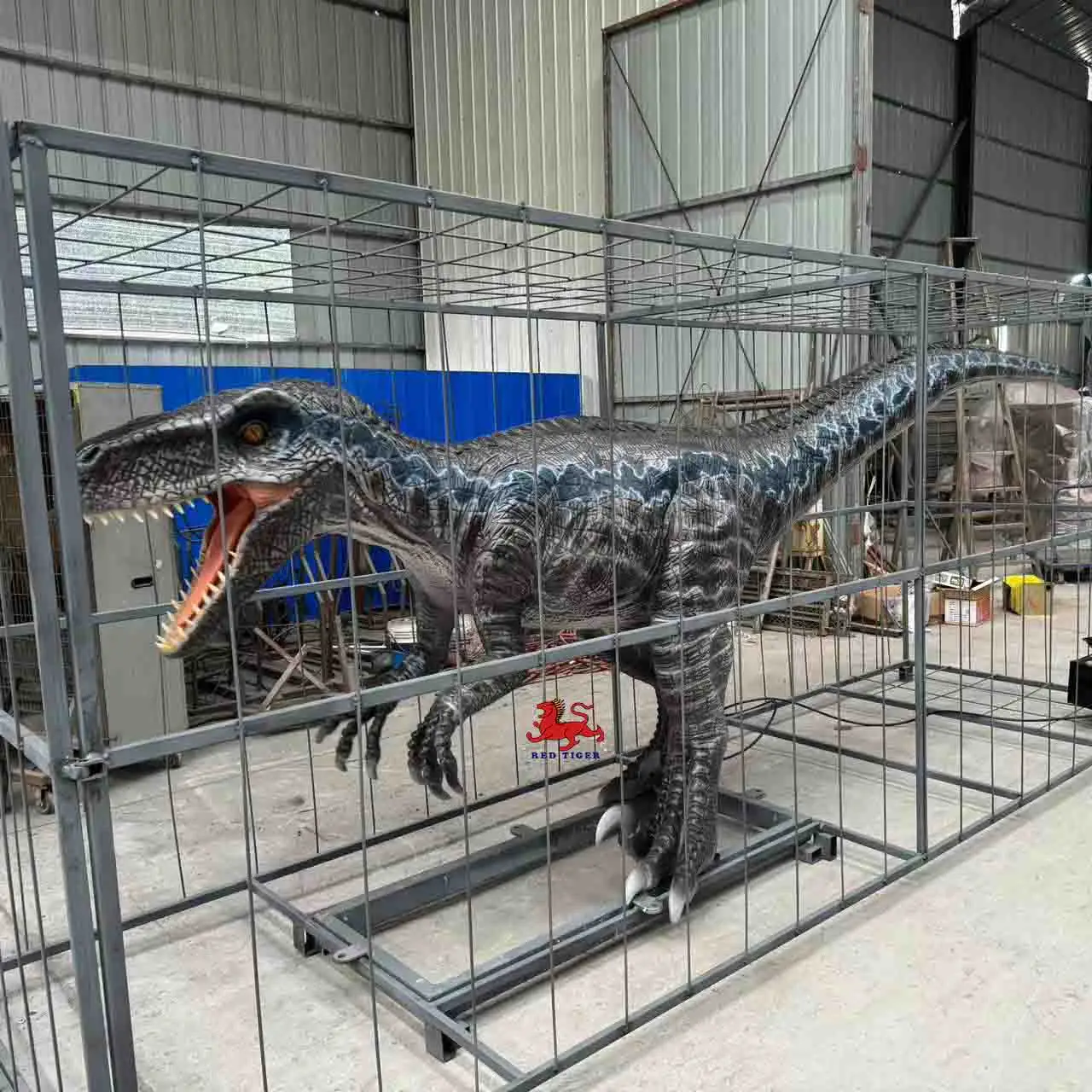 Dinosaur Park Animatronic realistic lifesize raptor model