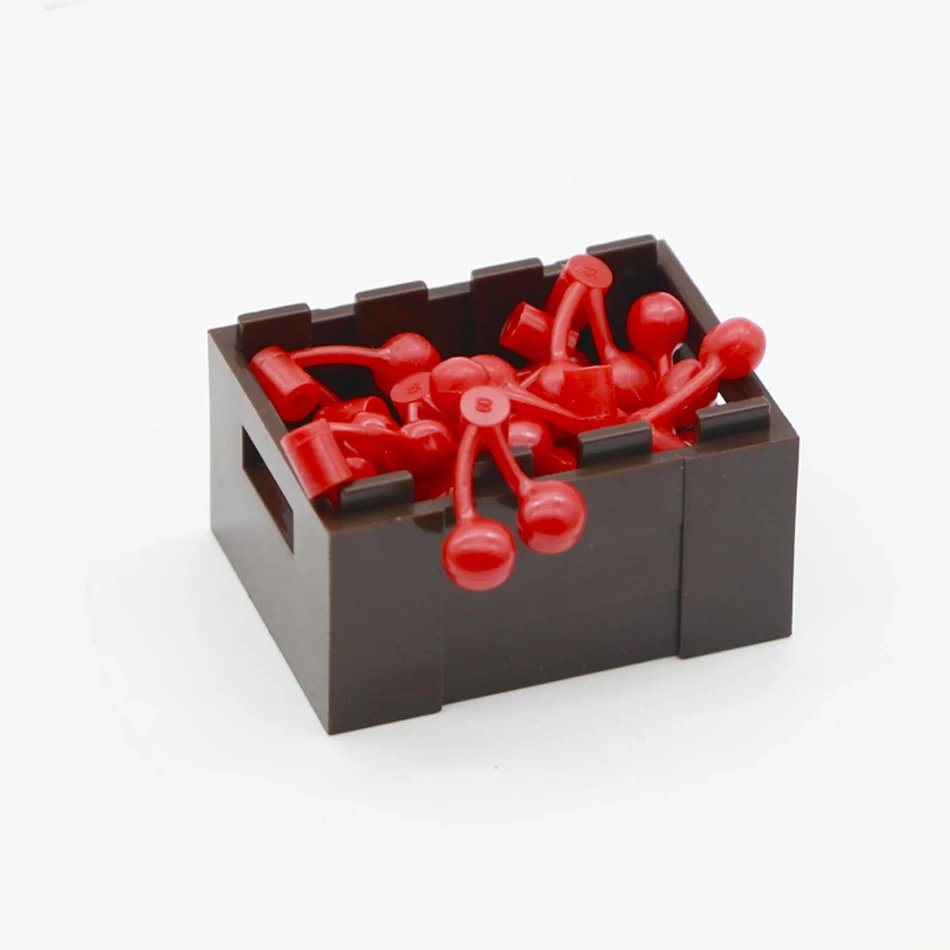 0.1kg MOC Bricks Cherry Red Green Cherries City Food MOC Bricks Building Blocks Toys 22667