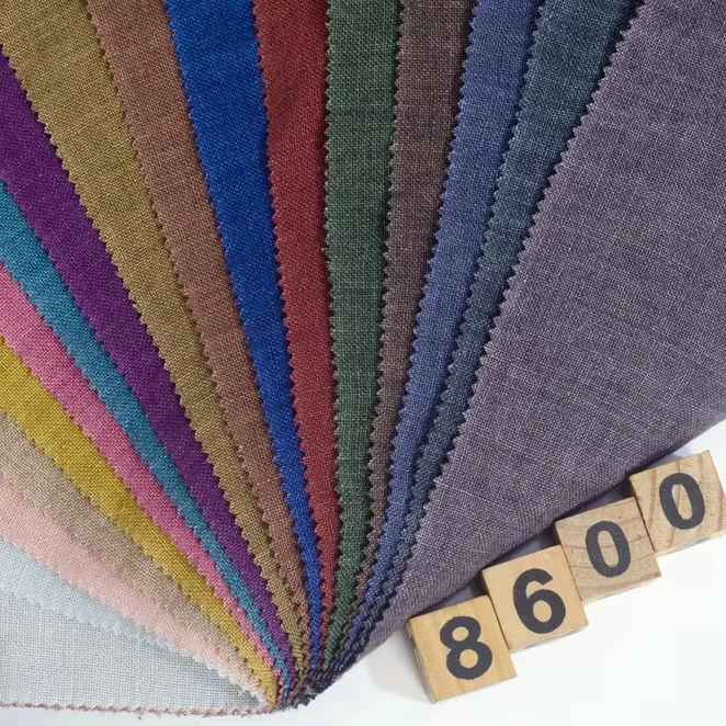 8600# Sample order 100%linen fabric pure color washed linen pure 100 linen fabric