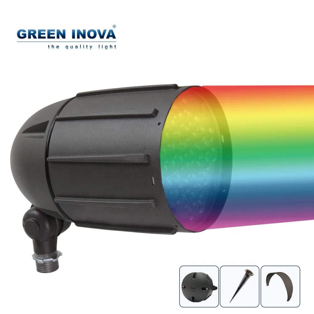 IP65 6W12W 30W RGBW LED landscape spike Light with Remote Control