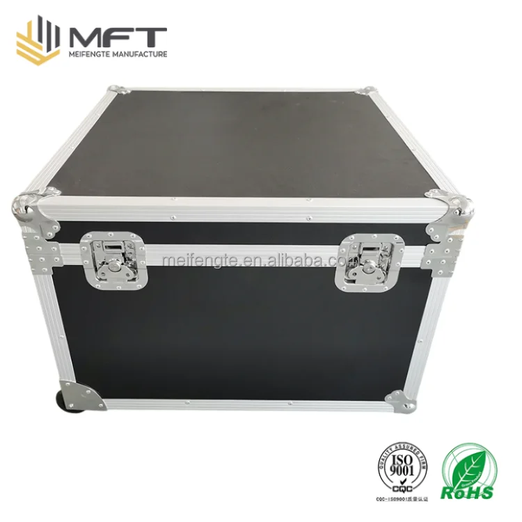 Flight Road Black Case Factory Direct Sale Durable Big Corner Aluminum Industrial Instrument Case Equipment Case Universal