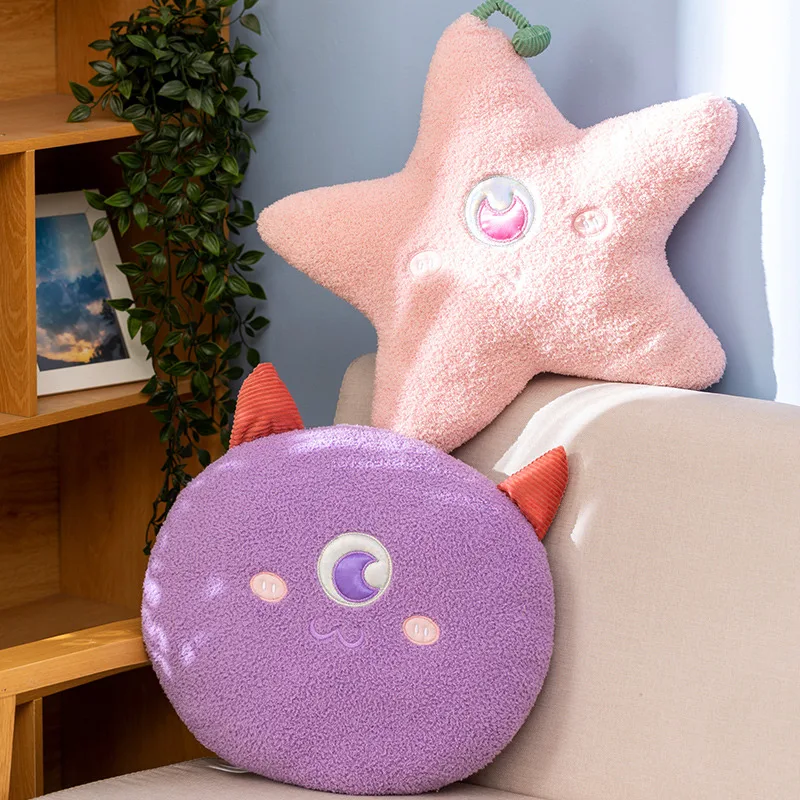 New Wholesale One Eye Five-pointed Star Huge Pillow Cute Green Purple Pink Yellow Star Long Legged Monster Plush Doll Children