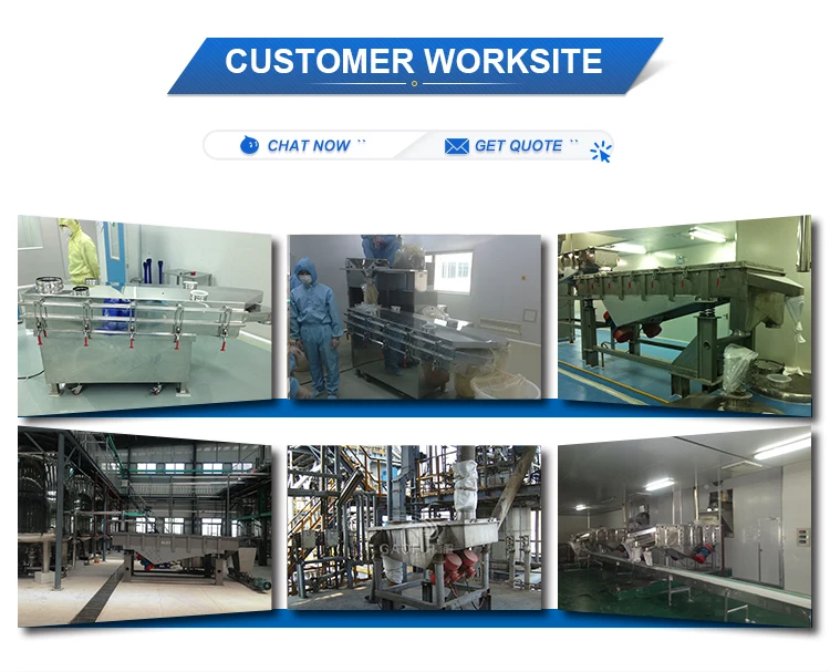 Food grade stainless steel linear sieve shaker vibrating sieve machine for food industry