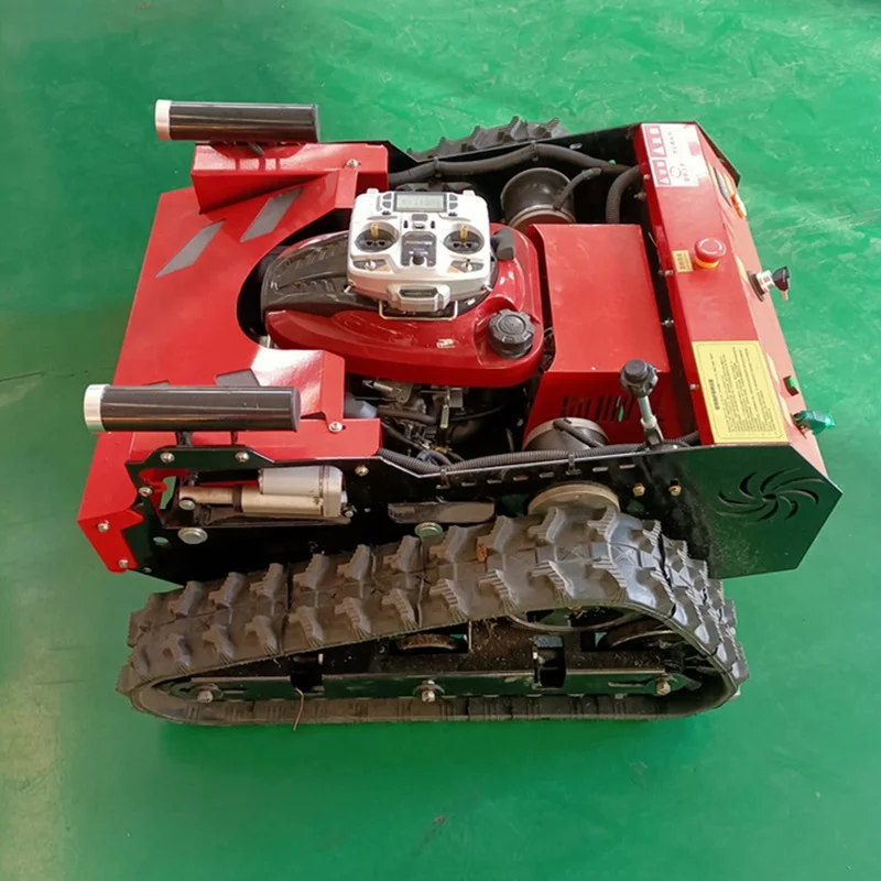 Push Button Start Petrol Ramp Tracked Remote Control Lawn Tractor with Lighting CE Marking