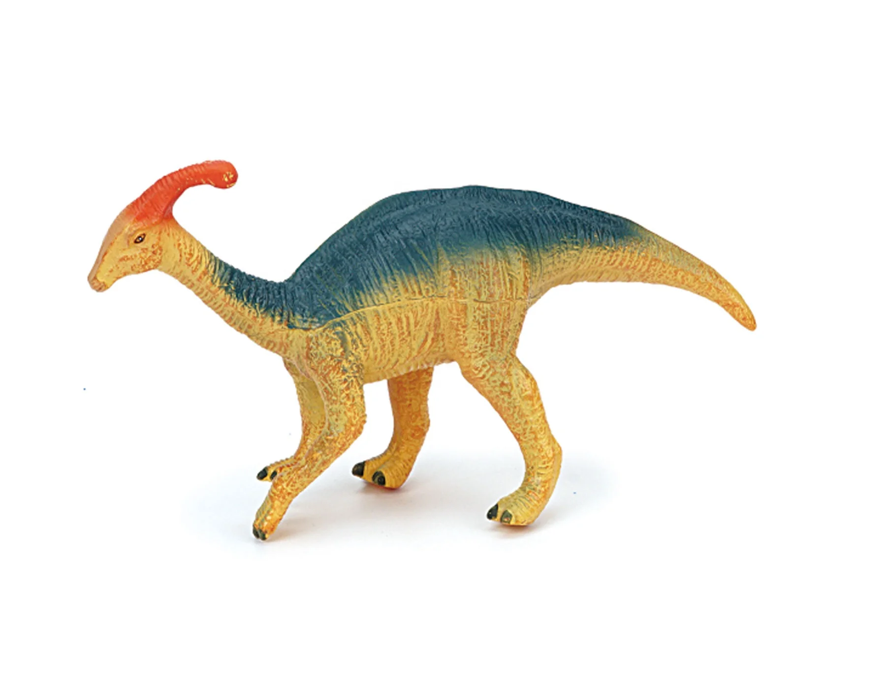 
Rubber dinosaur vinyl Parasaurolophus model toy with sound 