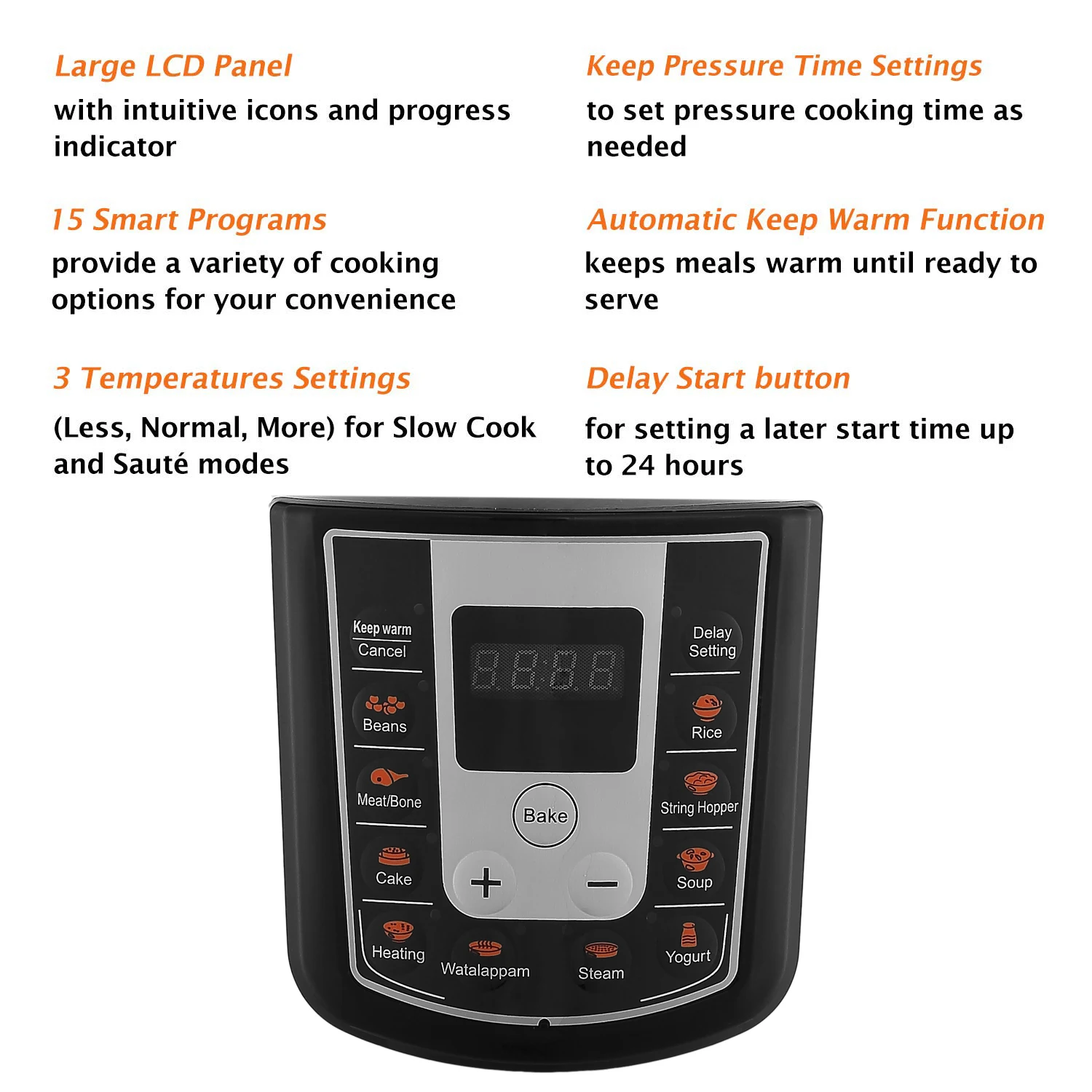 Low Prices Factory Wholesales Accessories Measure Cup Electric Multipurpose Smart Pressure Cooker Multi Functional For Kitchen