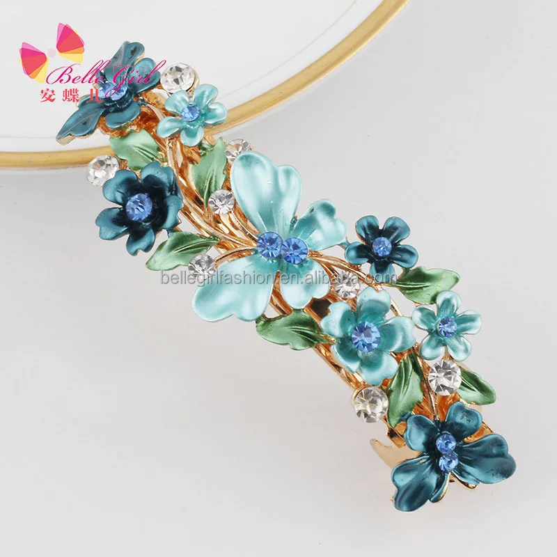 BELLEGIRL France styles креативные заколки для волос в форме бабочки со стразами Цветок Хвостик Держатель Пружинные зажимы для женщин