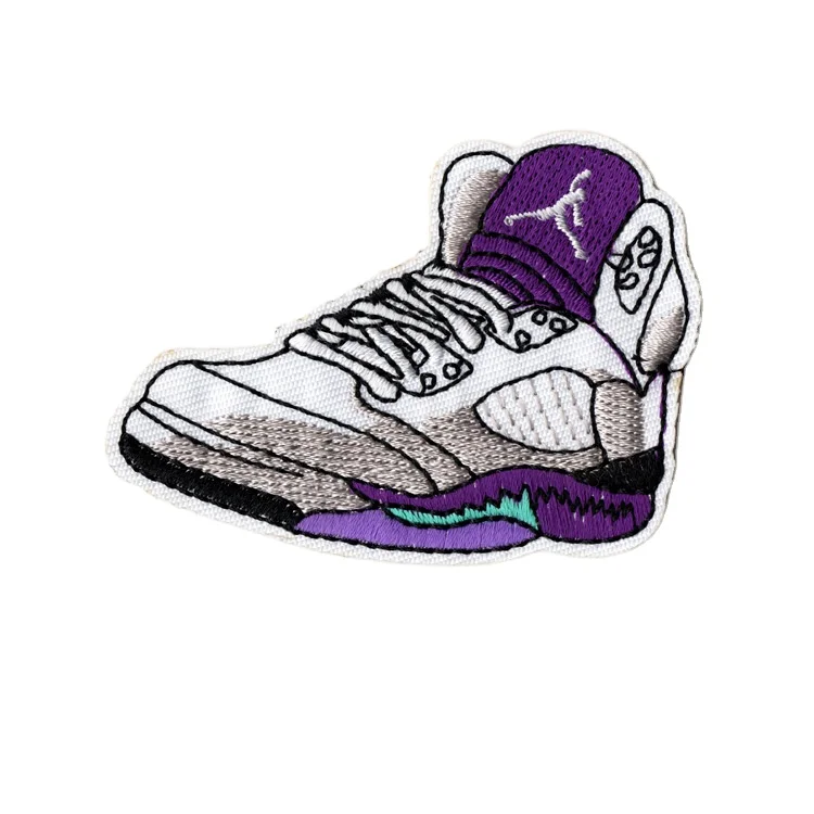 Cartoon Sport Sneaker Embroidered Patch For Shoes