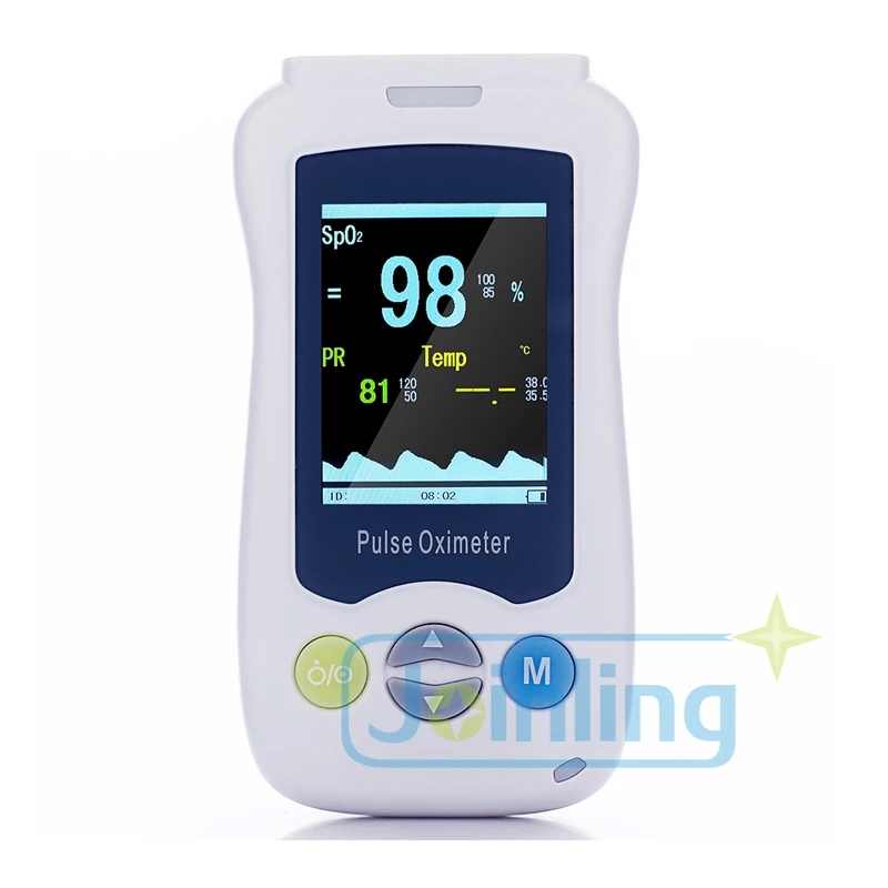 Handheld Pulse Oximeter With Temperature Detector