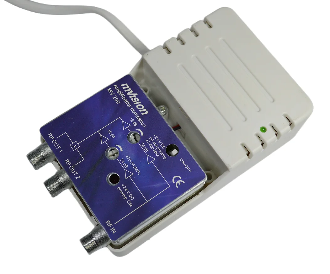 Terrestrial TV antenna mast amplifier house amplifier