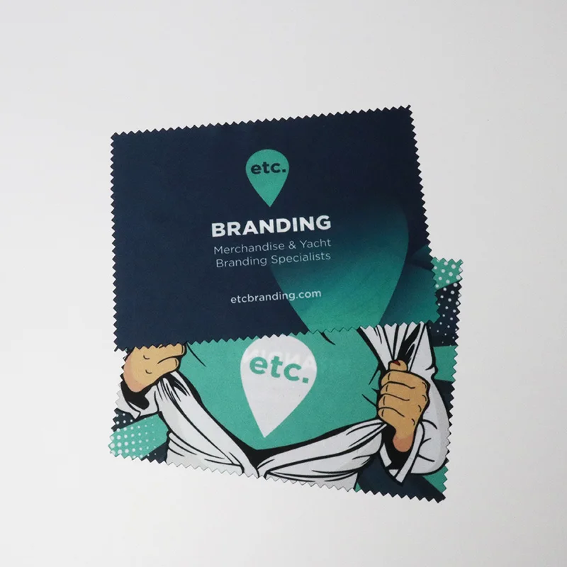High Quality Senior Microfiber Glasses Wiping Silk screen print pad cleaning cloth with logo 100%polyester glasses cleaner