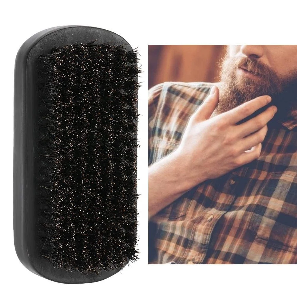 custom logo wholesale mens black Beech growth beard brush product