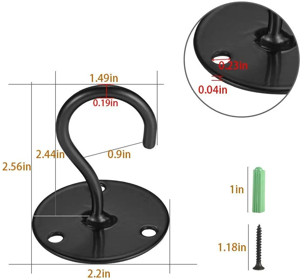  Ceiling Hooks for Hanging Plants - Metal Plant Bracket Iron Wall Mount Lanterns Hangers Bird Feeders Wind