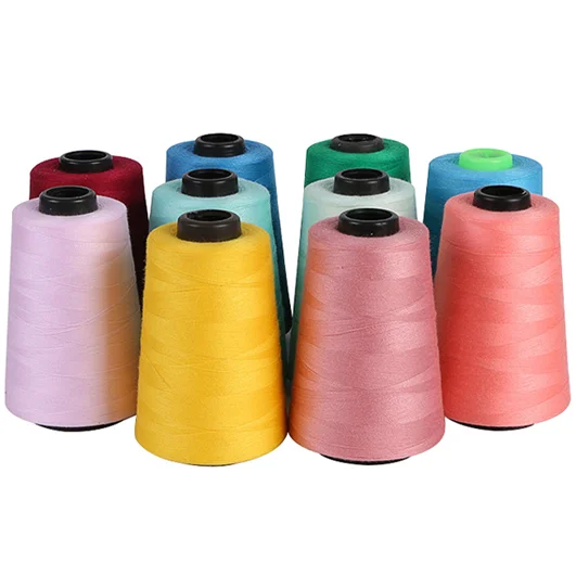 Custom 3000 yards 40/2 high speed polyester  sewing thread lock edge flat car sewing thread