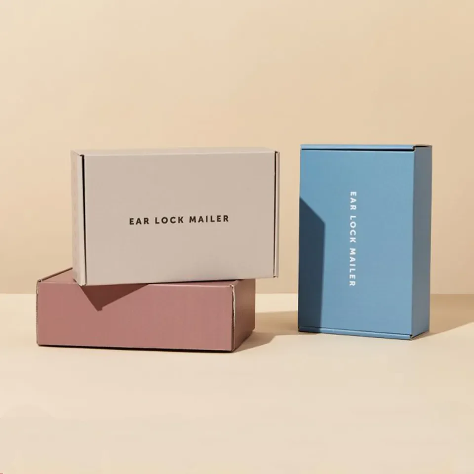 Изготовленный на заказ логотип почтовая коробка бумага гофрированный картон упаковка Почтовая доставка печать