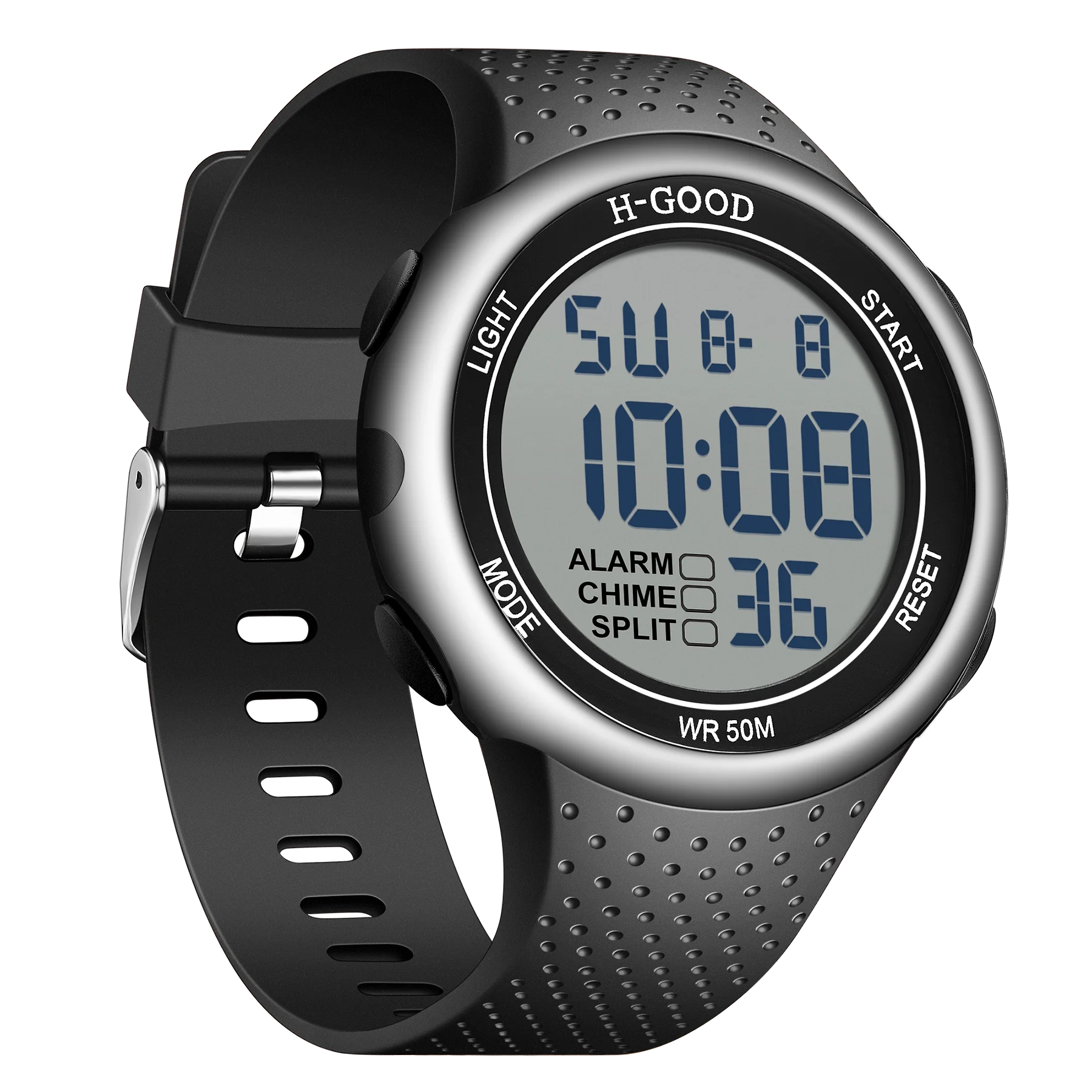 H-GOOD TK-0019 Mens Digital Sports Watch Led Screen Large Face Military Watches Waterproof Casual Luminous Simple Army Watch