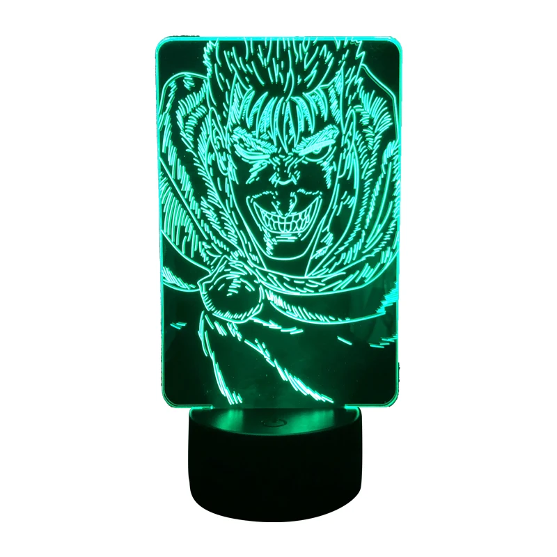 Berserk Аниме Фигурка кишки 3D лампы светодиодные RGB ночник