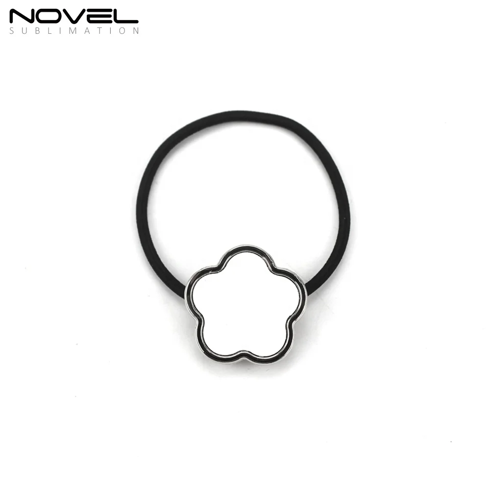 Hot Selling HairBand Sublimation Blank Metal Cute Heart Round Sunflower Shape Hair Band for Women Girls