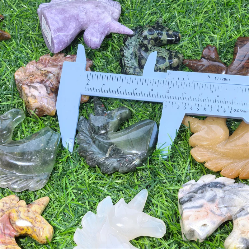 Wholesale Crystal Carving Healing Stone Natural Rose Quartz Amethyst Unicorn for Meditation
