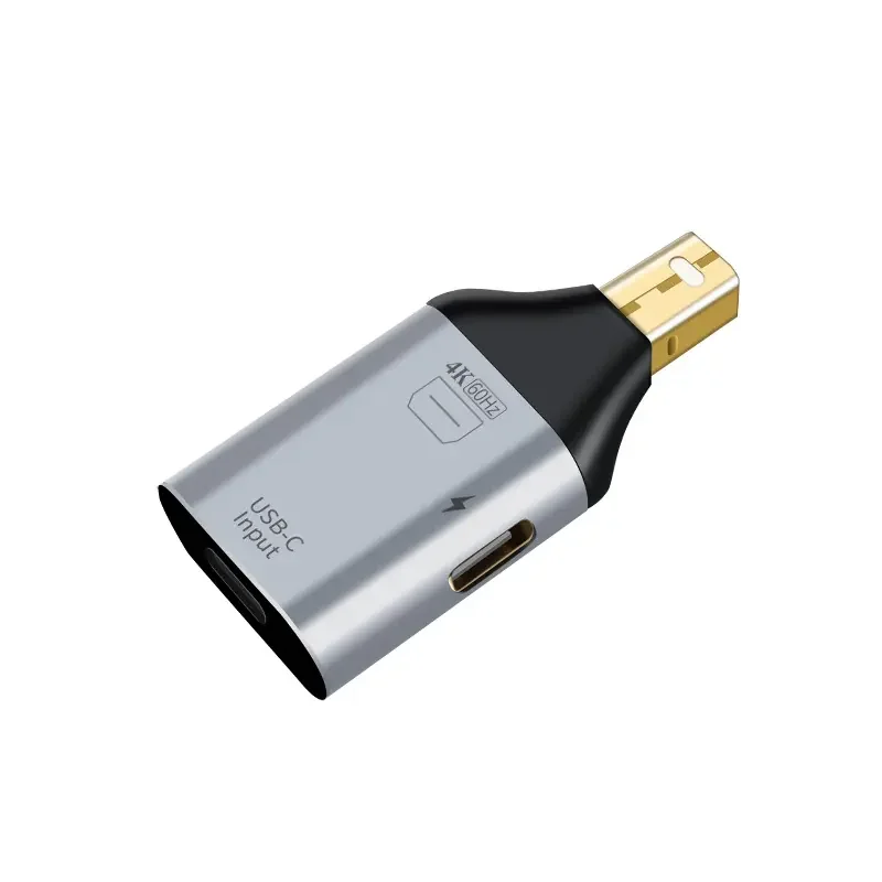 USB Type-C переходник для аудио/видео папа 4K @ 60 Гц преобразователь 2-в-1 передатчик с зарядкой PD ПВХ + корпус из алюминиевого сплава