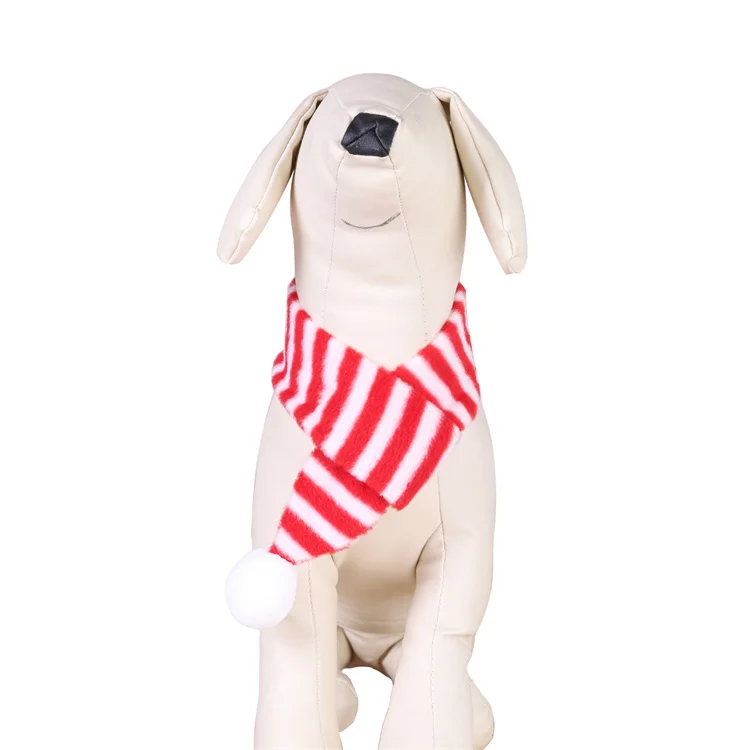 Low MOQ 2025 Christmas Striped Stylish Dog Cats Pet Scarf