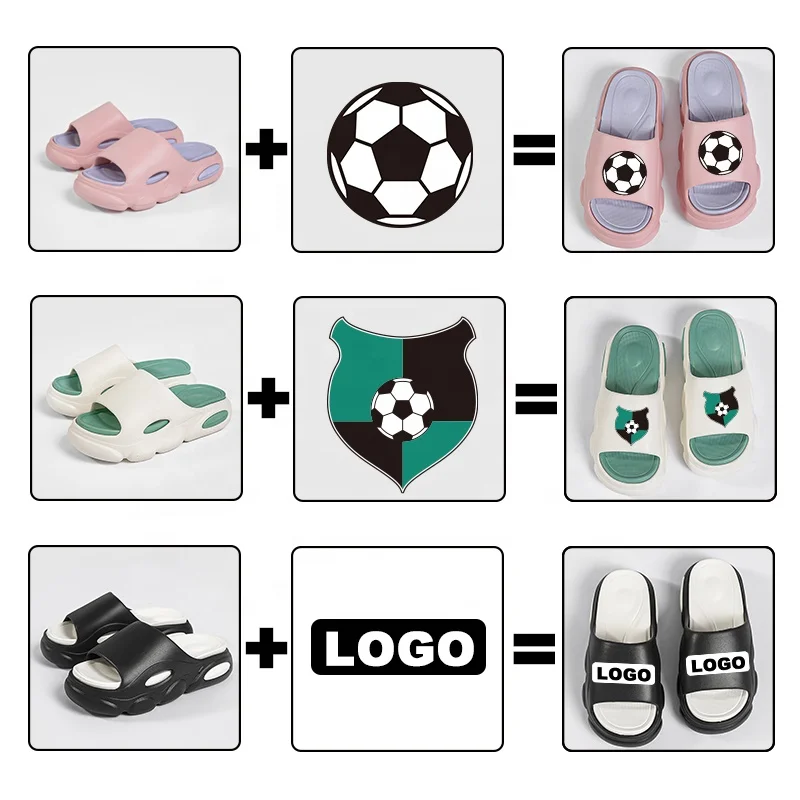 Custom slippers Cloud Slides Adjustable EVA Thick Sole Non-Slip Flat Sandals Men Casual Sport Slides Slippers for men women